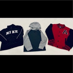 Boys Nike zip up, sweater and long sleeve